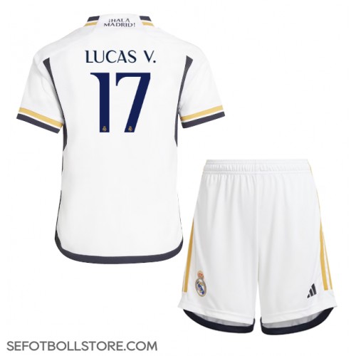 Real Madrid Lucas Vazquez #17 Replika babykläder Hemmaställ Barn 2023-24 Kortärmad (+ korta byxor)